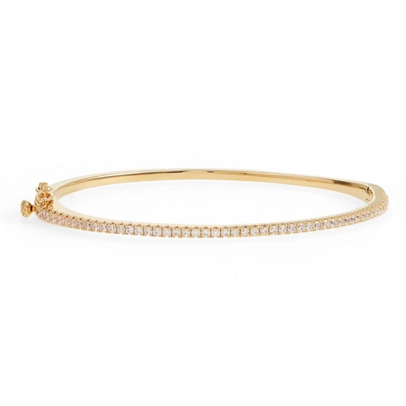 Nordstrom Gold Cubic Zirconia Bangle Bracelet - Picture 3 of 13